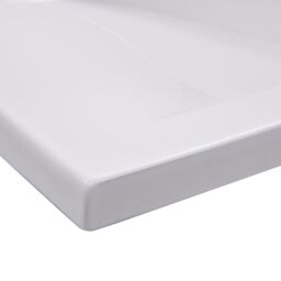 Berkfield Home Built-in Basin 101x39.5x18.5 cm Ceramic White - thumbnail 6
