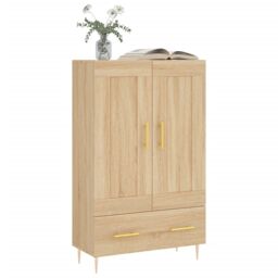 Berkfield Home Highboard Sonoma Oak 69.5x31x115 cm Engineered Wood in Brown - thumbnail 3