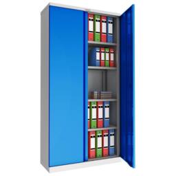 Phoenix Safe Company Steel Storage Cupboard Grey & Blue with Electronic Lock, SCL1891GBE - Size: 180 cm x 100 cm - thumbnail 1