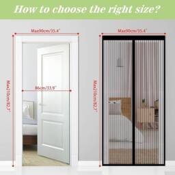 SPETLEK Mesh Curtain Mosquito Fly Bug Insect in Black - Size: 0.6m2 - thumbnail 2
