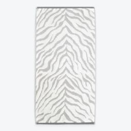 Allure Bath Fashions Zebra Print Sculpted Bath Towel in Grey - Size: Bath Sheet - thumbnail 2