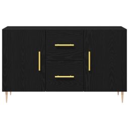 Berkfield Home Sideboard Black Oak 100x36x60 cm Engineered Wood - Size: 100 x 36 x 60 cm - thumbnail 7