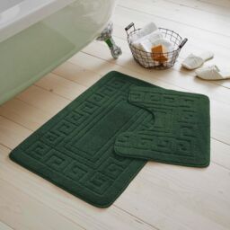 GAVENO CAVAILIA Greek Bath Mat in Dark Green - thumbnail 1