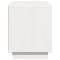 Berkfield Home TV Cabinet White 110.5x35x44 cm Solid Wood Pine - thumbnail 7