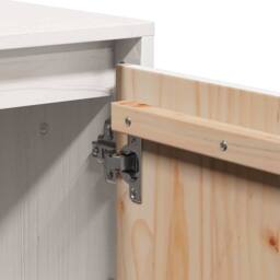 Berkfield Home TV Cabinet White 110.5x35x44 cm Solid Wood Pine - thumbnail 9