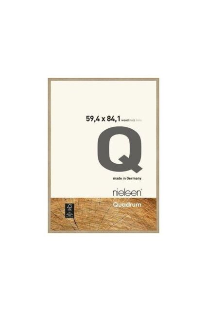 nielsen Quadrum A1 Wooden Picture Frame With Protective Glass Front in Light Oak - image 1