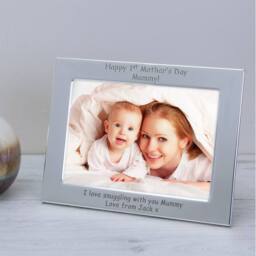 Uniqueful Women's Personalised Mummy Silver Plated Frame - thumbnail 3
