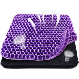 NESTLUNE Double Thick Honeycomb Gel Cooling Seat Cushion in Purple - Size: 100 cm x 190 cm - thumbnail 3