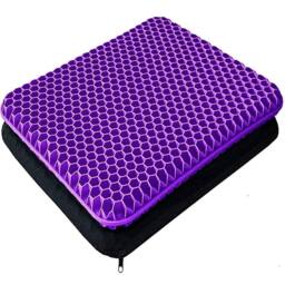NESTLUNE Double Thick Honeycomb Gel Cooling Seat Cushion in Purple - Size: 100 cm x 190 cm