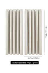 H&O Direct Beige Grommet Top Polyester Blackout Curtains Pair, 168cm W x 229 cm H - thumbnail 6