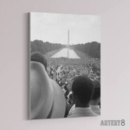 "Artery8 Leffler Civil Rights March on Washington DC Canvas Wall Art Print in Grey - Size: W18"" x H24""" - thumbnail 2