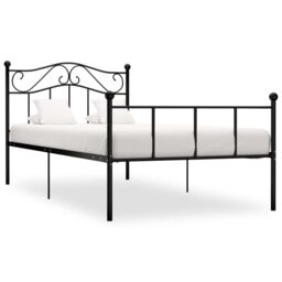 Berkfield Home Bed Frame Black Metal 100x200 cm - thumbnail 1