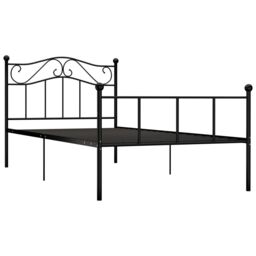 Berkfield Home Bed Frame Black Metal 100x200 cm - thumbnail 2