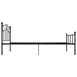 Berkfield Home Bed Frame Black Metal 100x200 cm - thumbnail 4