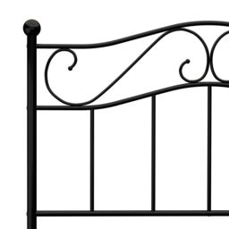 Berkfield Home Bed Frame Black Metal 100x200 cm - thumbnail 5