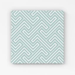 "Warren Reed - Designer Geometric Modern Ornment Canvas in Green - Size: W30"" x H30""" - thumbnail 1