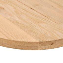 Berkfield Home Table Top 100x50x4 cm Solid Wood Oak Oval in Light Oak - Size: 100 x 50 x 4 cm - thumbnail 8