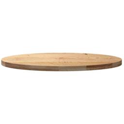 Berkfield Home Table Top 100x50x4 cm Solid Wood Oak Oval in Light Oak - Size: 100 x 50 x 4 cm - thumbnail 5