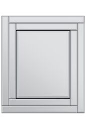 MirrorOutlet Luxford All Glass Bevelled Mirror 68 x 58 CM in Silver - Size: 1 Pack - thumbnail 3