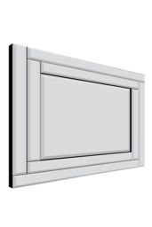 MirrorOutlet Luxford All Glass Bevelled Mirror 68 x 58 CM in Silver - Size: 1 Pack - thumbnail 6