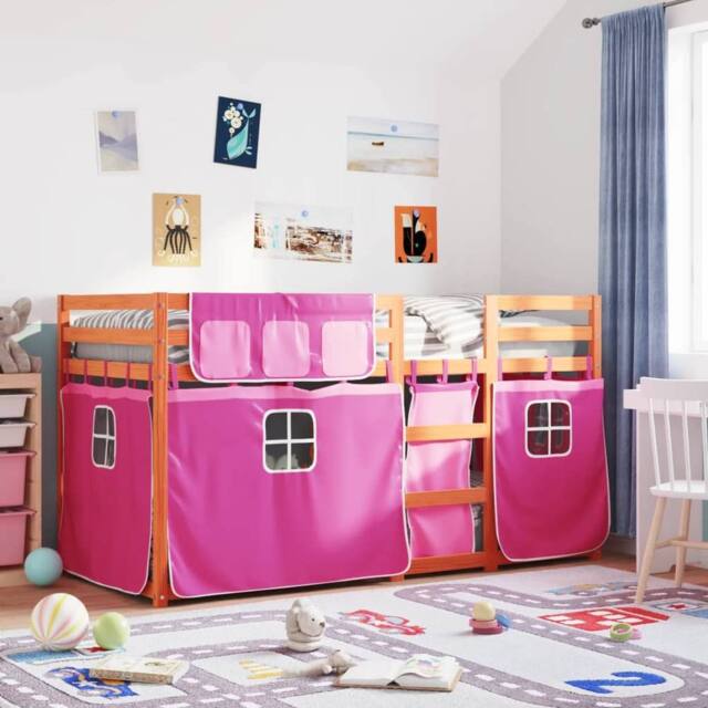 Berkfield Home Bunk Bed without Mattress Pink 90x200 cm Solid Wood Pine - image 1