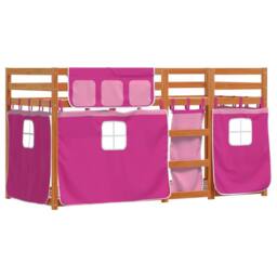 Berkfield Home Bunk Bed without Mattress Pink 90x200 cm Solid Wood Pine - thumbnail 3