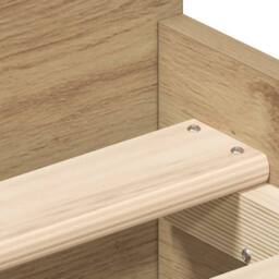 Berkfield Home Full Bed Frame without Mattress Artisan Oak 90x200cm Engineered Wood in Brown - Size: 90x200 cm - thumbnail 9