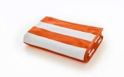 Deyongs Cabana Bay Supersoft 100% Cotton Woven Stripe Large Beach Towel 80x165cm in Orange - Size: 80x165 cm - thumbnail 2