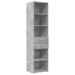 Berkfield Home Highboard Concrete Grey 45x42.5x185 cm Engineered Wood - thumbnail 2