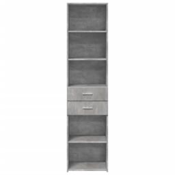 Berkfield Home Highboard Concrete Grey 45x42.5x185 cm Engineered Wood - thumbnail 4