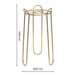 Ivyline Saluzzo Gold Plant Stand H64cm D22cm - thumbnail 3