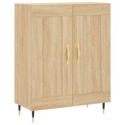 Berkfield Home Highboard Sonoma Oak 69.5x34x180 cm Engineered Wood in Light Tan - thumbnail 7