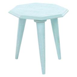 Wyld and Coco Nesting Side Tables Set of 2 - Distressed Mango Wood Blue - thumbnail 5