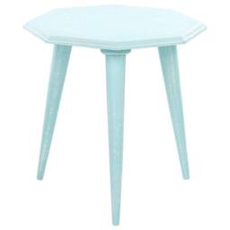 Wyld and Coco Nesting Side Tables Set of 2 - Distressed Mango Wood Blue - thumbnail 3