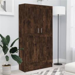 Berkfield Home Classic Book Cabinet Smoked Oak 82.5x30.5x150 cm Engineered Wood in Brown - thumbnail 2