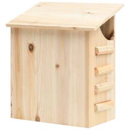 Berkfield Home Bat House Solid Firwood 30x20x38 cm in Brown - Size: 30 x 20 x 38 cm - thumbnail 1