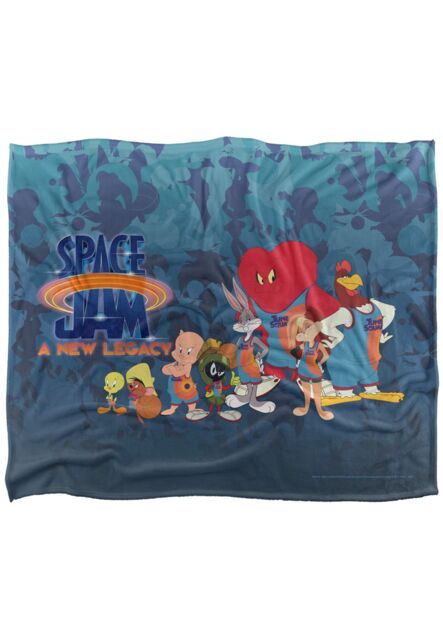 Warner Brothers Space Jam New Legacy Toon Squad Silky Touch Super Soft Throw Blanket in White - image 1