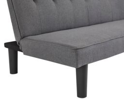 Home Detail Layla Fabric Sofa Bed With Tufted Detail & Black Legs in Grey - thumbnail 2