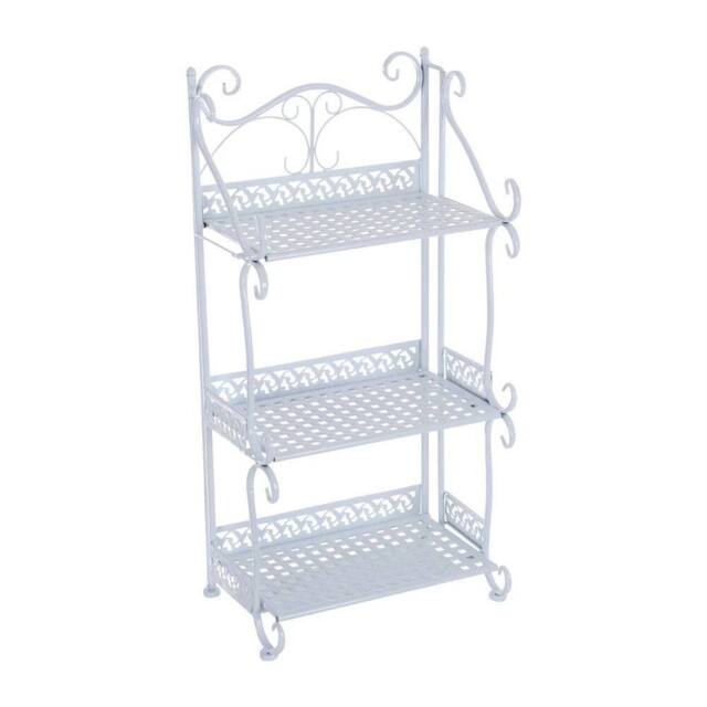KORVIXA 3 Tier Metal Bathroom Storage Shelf in White - image 1