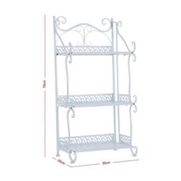 KORVIXA 3 Tier Metal Bathroom Storage Shelf in White - thumbnail 2