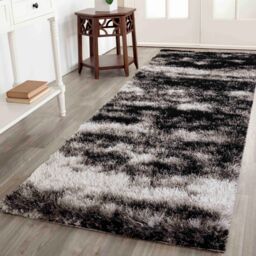 Desire Rugs Modern Soft Two Tone Shimmer Shaggy Area Rugs in Dark Grey - Size: 80 cm x 150 cm - thumbnail 4