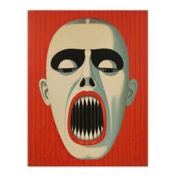"Wee Blue Coo Wall Art Print Nightmare Gothic Horror Red Monochrome Living Room - Size: W18"" x H24""" - thumbnail 1