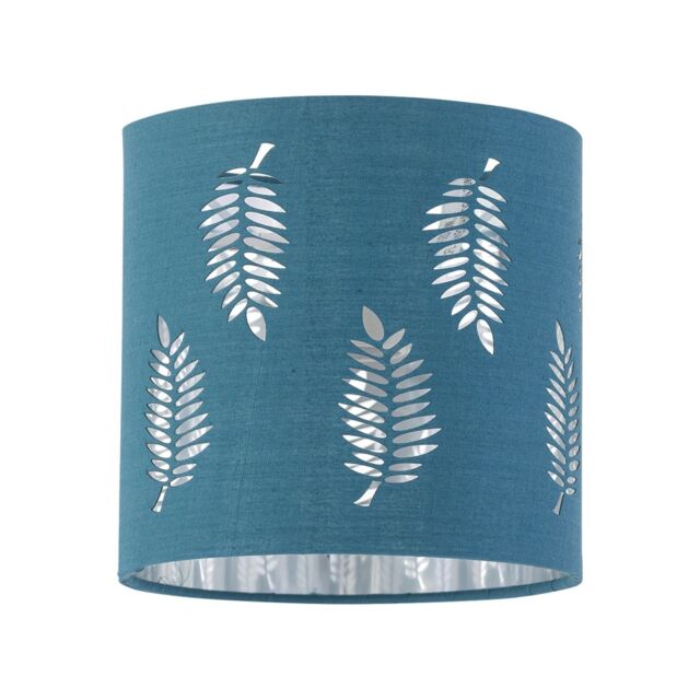 First Choice Lighting Fern - Teal Cut Out 15.5cm Table Lamp Shade - image 1