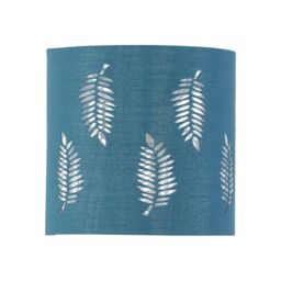 First Choice Lighting Fern - Teal Cut Out 15.5cm Table Lamp Shade - thumbnail 2