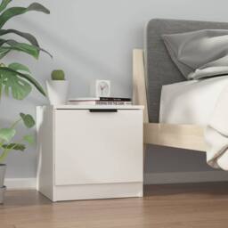 Berkfield Home Bedside Cabinets 2 pcs White 40x39x40 cm - Size: 40 x 39 x 40 cm - thumbnail 3