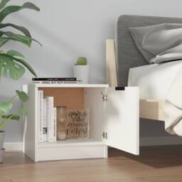 Berkfield Home Bedside Cabinets 2 pcs White 40x39x40 cm - Size: 40 x 39 x 40 cm - thumbnail 4
