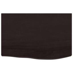Berkfield Home Table Top Dark Grey 60x40x(2-4) cm Treated Solid Wood Oak - thumbnail 3