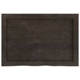 Berkfield Home Table Top Dark Grey 60x40x(2-4) cm Treated Solid Wood Oak - thumbnail 4
