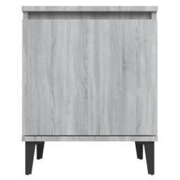 Berkfield Home Bed Cabinets with Metal Legs 2 pcs Grey Sonoma 40x30x50 cm - Size: 40 x 30 x 50 cm - thumbnail 7