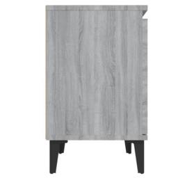 Berkfield Home Bed Cabinets with Metal Legs 2 pcs Grey Sonoma 40x30x50 cm - Size: 40 x 30 x 50 cm - thumbnail 8